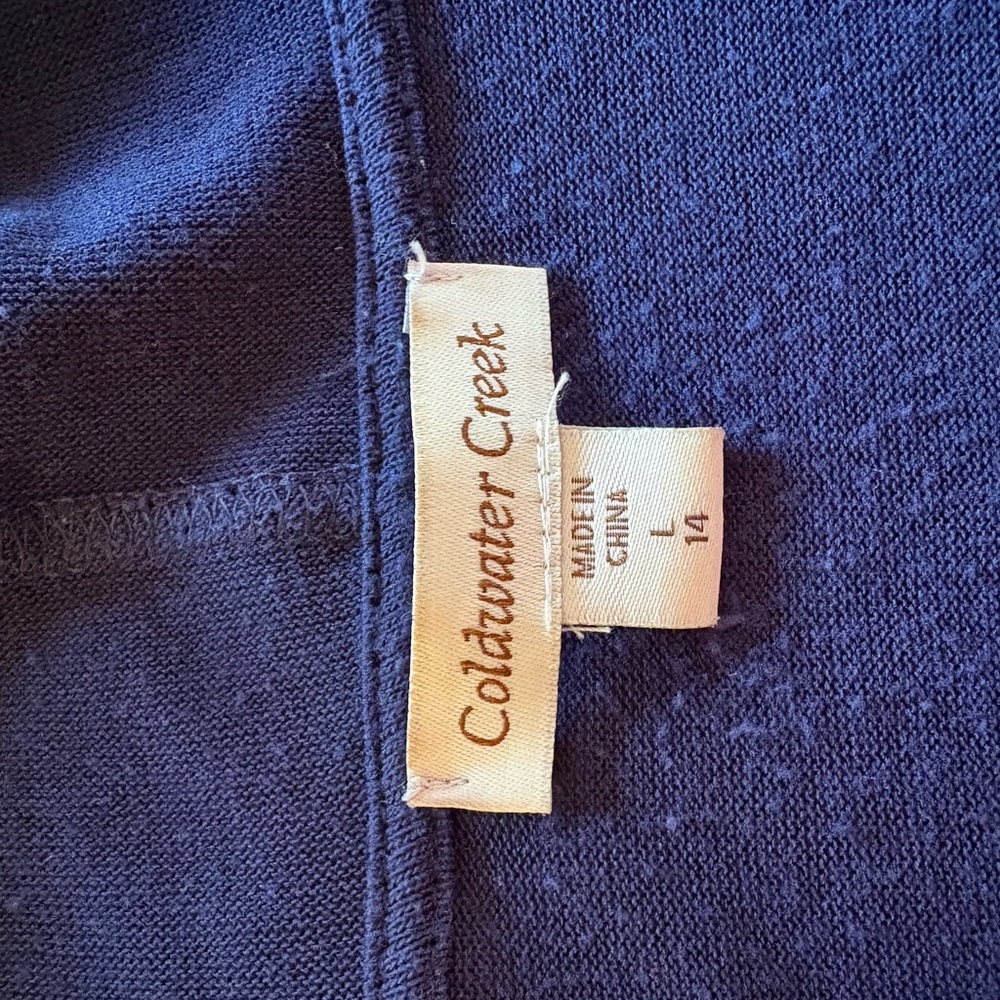 Coldwater Creek Navy Blue Women's Sweater - Picture 3 of 4